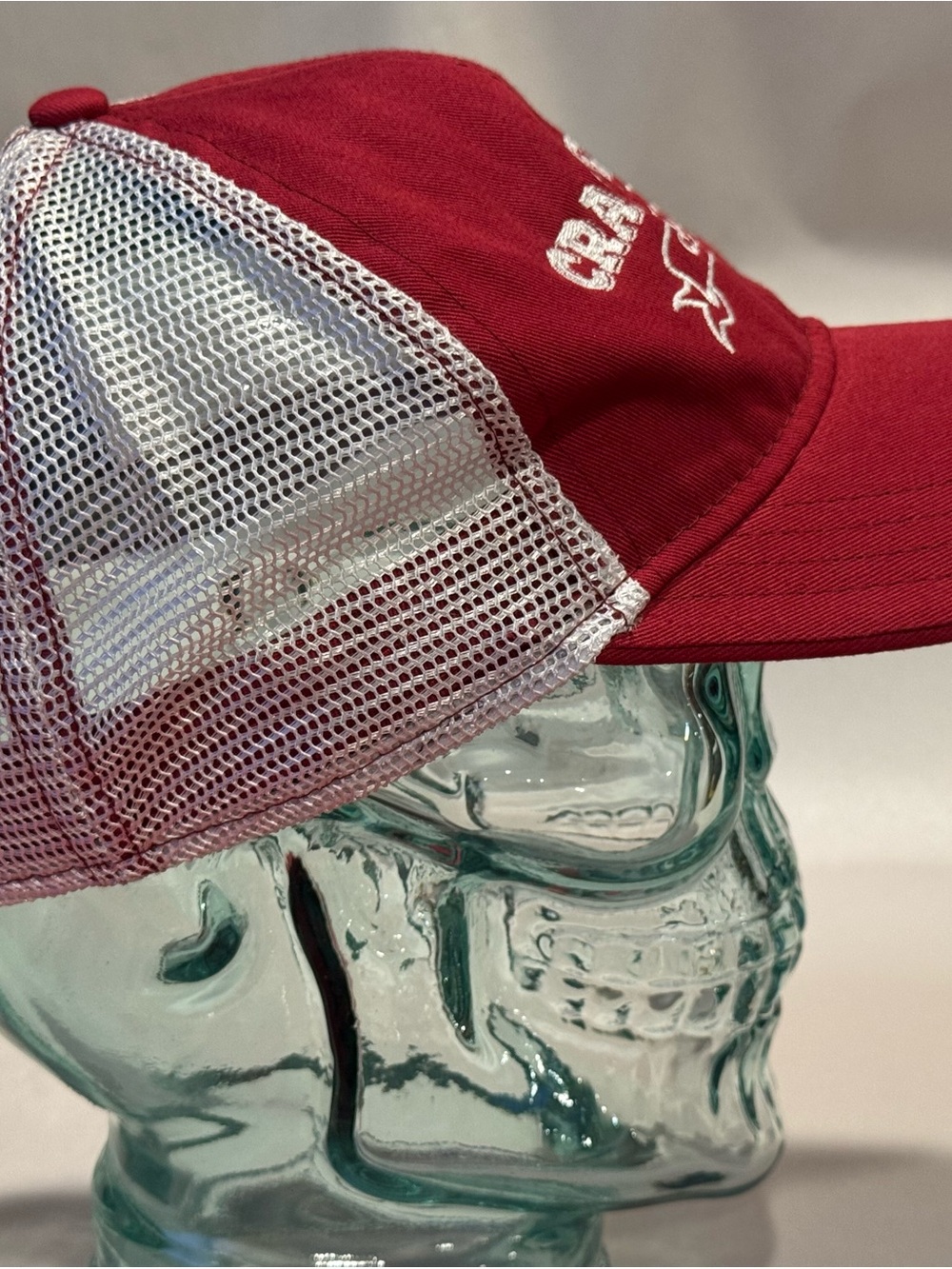 Crazy Heifer Cattle Co Snapback Trucker Hat Cap Mesh Back Red Miranda Lambert - Picture 5 of 7